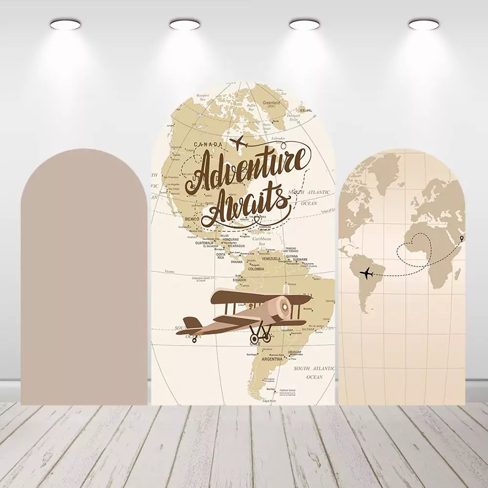 Adventure Travel Arch Backdrop Cover Baby Shower Background