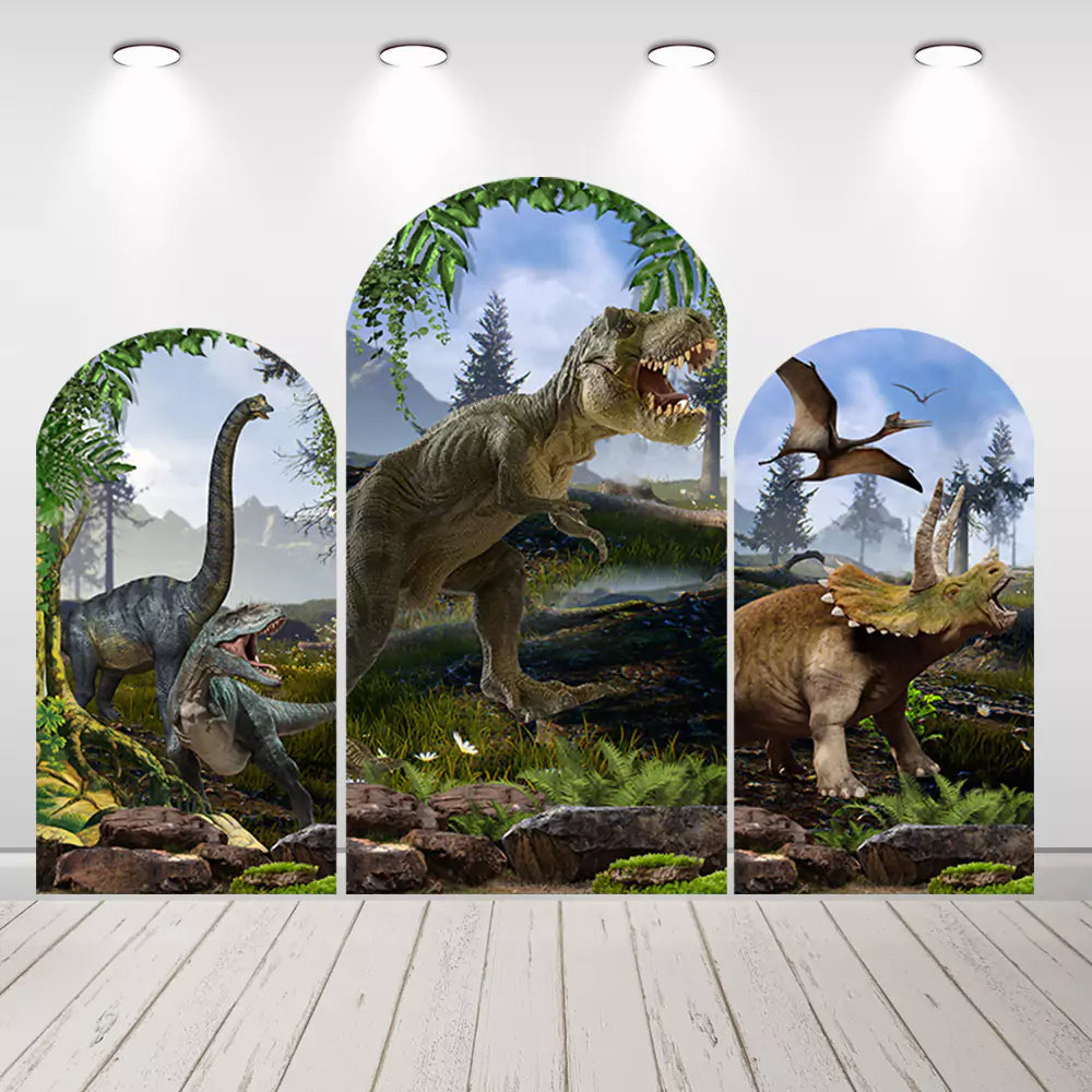 Dinosaur Jurassic Park Kids Birthday Party Arch Backdrop