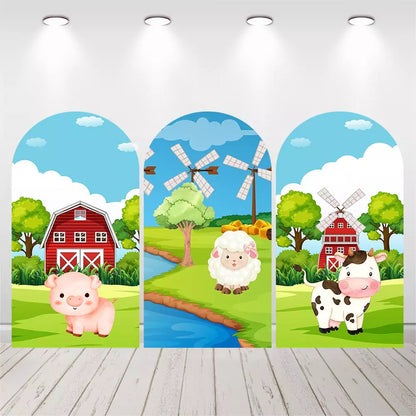 Farm Birthday Party Chiara Backdrop Baby Shower Newborn Arched Background Covers