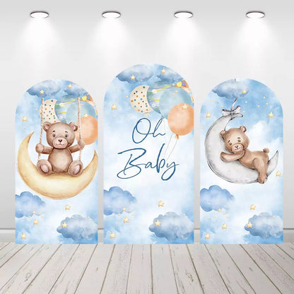 Moon Clouds Star Bear Baby Shower Chiara Wall Arch Backdrop