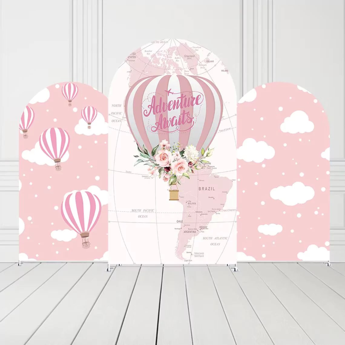 Adventure Travel Arch Backdrop Baby Shower Arched Background