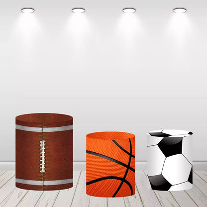 Sports Theme Birthday Party & Baby Shower Round Backdrop