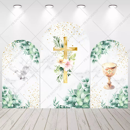 Religious Communion and Baptism Arch Backdrop