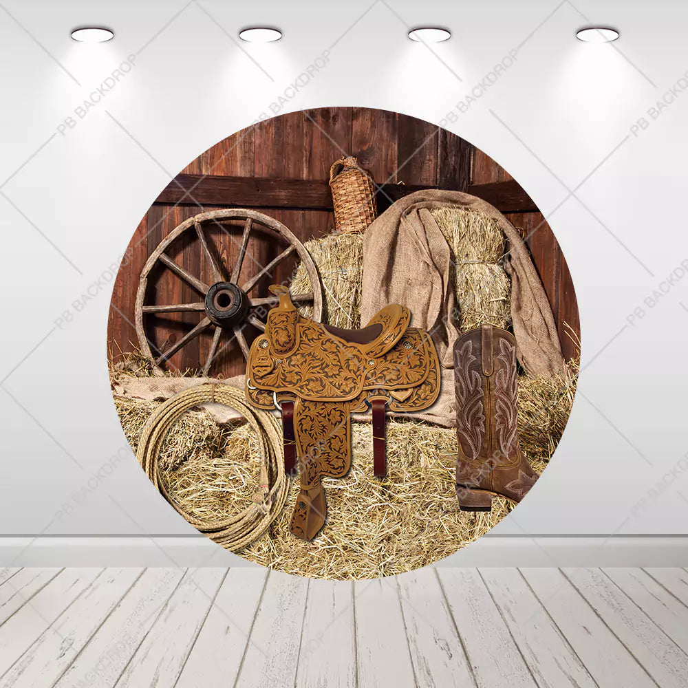 Rustic Western Cowboy Backdrop Cylinder Covers